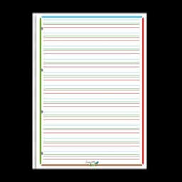 Page feuillet perforée simple interligne 3 mm 90 g 21 x 29,7 cm (Etui de 100) - Image 2