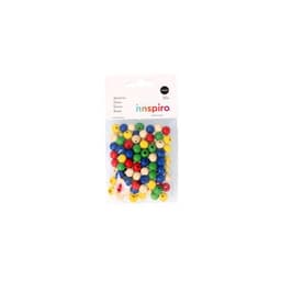 Sachet 95 perles bois rondes multicolores 10 mm - Image principale