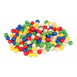 Sachet 215 perles bois rondes multicolores 6 mm - Image principale