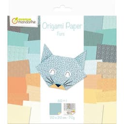 Papier Origami, Fourrures, 20 x 20 cm, 60F, 70g (6+) - Image principale