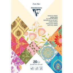 Bloc Papiers du Monde 21x29,7cm, 20 feuilles - Clairefontaine - Image principale