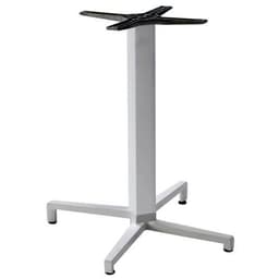 Pied de table Domino fixe hauteur 73 cm colonne carrée - argent - Image principale