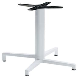Pied de table Domino fixe hauteur 50 cm colonne ronde - blanc - Image principale