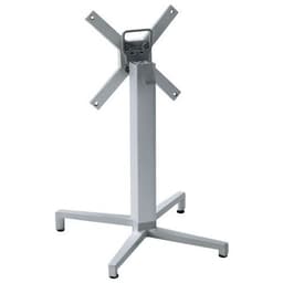 Pied de table Domino rabattable hauteur 73 cm colonne carrée - argent - Image principale
