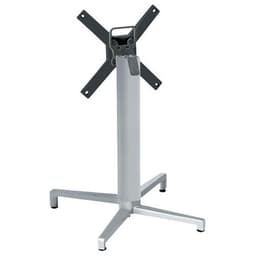 Pied de table Domino rabattable hauteur 73 cm colonne ronde - argent - Image principale