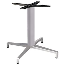 Pied de table Maxi Domino fixe hauteur 50 cm colonne ronde - peint argent - Image principale