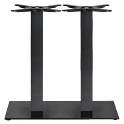 Pied de table Tiffany ht 73 cm double colonne - peint noir - Image principale