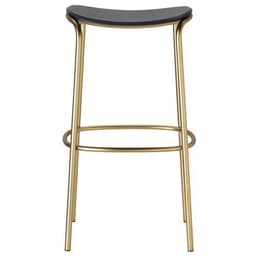 Tabouret Trick hauteur 75 cm bois chêne noir - doré - Image principale