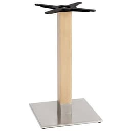 Pied de table Tiffany base carrée colonne hêtre S-CAB - Image 3