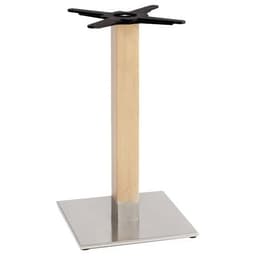Pied de table Tiffany base carrée colonne hêtre S-CAB - Image principale