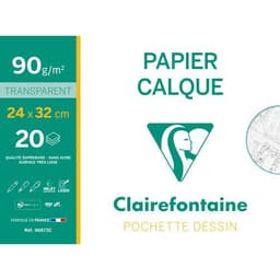 Pochette 20 feuilles papier calque 24x32 90g - Image principale