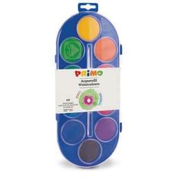 Bloc 10 godets gouache pastille dia 44mm + pinceau PRIMO - Image principale