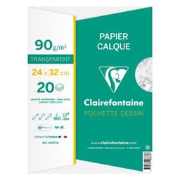 Pochette 20 feuilles papier calque 24x32 90g - Image 2