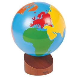 Globe des continents colorés - Image principale