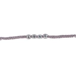 Bocal 1200 perles plastique lettres dia7mm trou1.2mm argent - Image 2