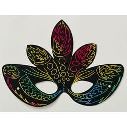 Lot de 12 masques à gratter + élastique +12 bâtonnets - Image 3