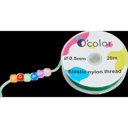 Lot 4 bobines fil nylon élastique 20m dia 0.5mm - assorties - Image 2