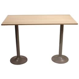 Table snack Scala 120 x 80 cm DL stratifié acacia - gris argent - Image principale