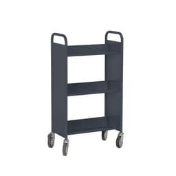 Chariot à livres 3 tablettes inclinées simple face anthracite 7016 - Image principale