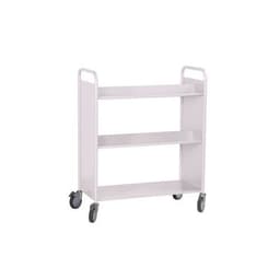 Chariot à livres 4 tablettes inclinées+1 droite double face gris 7036 - Image 2