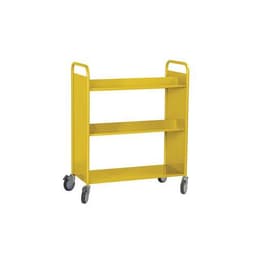 Chariot à livres 4 tablettes inclinées+1 droite double face jaune 1018 - Image 3