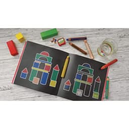 Etui carton 18 crayons couleurs assorties gros module Woody + 1 taille crayons en plastique gros module + 1 pi - Image 3