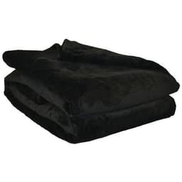 Lot de 5 plaids microflanelle microfibre 130 x 170 cm Noir - Image principale