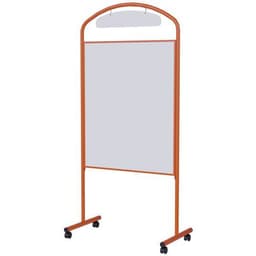 Présentoir cadre métal panneau tôle laquée sur roulettes coloris orange RAL 2004 - Image principale
