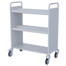 Chariot à livres 4 bacs CD DVD double face blanc 9003 - Image principale