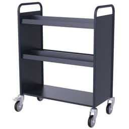 Chariot à livres 4 bacs CD DVD double face anthracite 7016 - Image principale