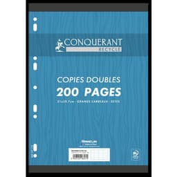 Paquet 50 copies doubles 90g 200 pages papier 100% recyclé - Image principale
