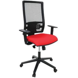 Fauteuil Office dossier résille assise tissu coloris rouge - Image principale