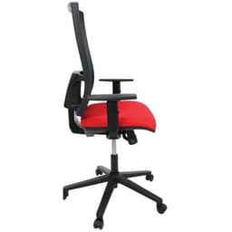 Fauteuil Office dossier résille assise tissu coloris rouge - Image 7