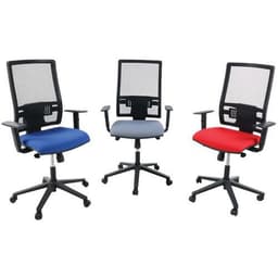 Fauteuil Office dossier résille assise tissu coloris rouge - Image 9