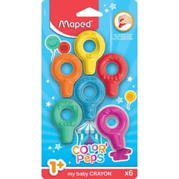 Lot de 6 baby crayons cire colorpeps - Image principale