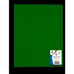 Reliure plastique 80 volets transparents A4 - Vert - Image principale