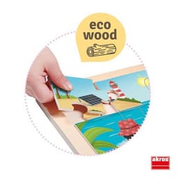 Lot de 4 puzzles 'Les saisons' de 15 pièces en bois. - Image 7