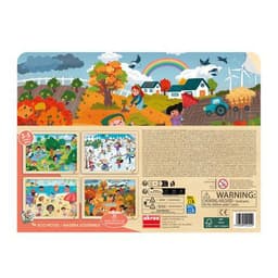 Lot de 4 puzzles 'Les saisons' de 15 pièces en bois. - Image 2