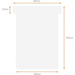 Lot de 100 Fiches T Nobo Indice 3 blanches - Image 2