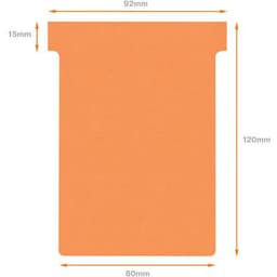 Lot de 100 Fiches T Nobo Indice 3 orange - Image 2
