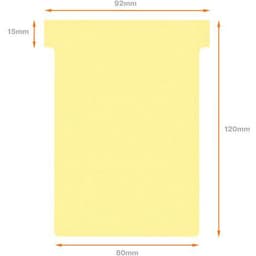 Lot de 100 Fiches T Nobo Indice 3 jaunes - Image 3