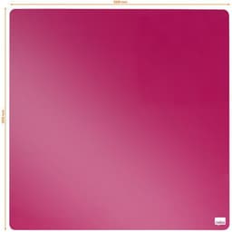 Tableau mémo carré magnétique - 360 x 360 mm - rose- Nobo - Image 2