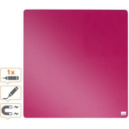 Tableau mémo carré magnétique - 360 x 360 mm - rose- Nobo - Image 3