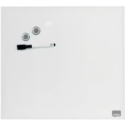 Tableau mémo magnétique en verre - 450 x450 mm -blanc - Nobo - Image 5