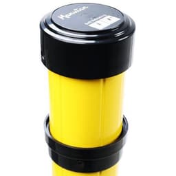 Poteau de balisage Jaune à fixer au sol Sangle de 2 m Noir/jaune - Image 5