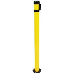 Poteau de balisage Jaune à fixer au sol Sangle de 2 m Noir/jaune - Image 2