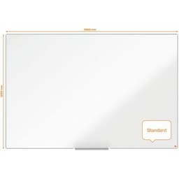 Tableau blanc - acier laqué - 1800 x 1200 mm -  Nobo - Image 4