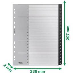 Lot de 10 Intercalaires  Re:Cycle - numérique 1 à 20 -  Leitz - Image 4