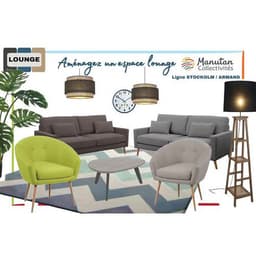 Fauteuil accueil en tissu polyester Armand MMP - Image 2