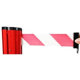 Poteau Rouge double sangle de 2 m Rouge/blanc - Image 8